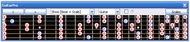 GuitarPro6 fingerboard