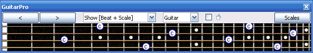 GuitarPro6 C natural octaves