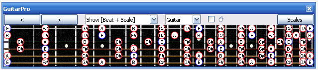 GuitarPro6 fingerboard