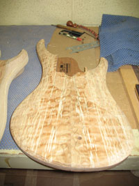 Carved bass body