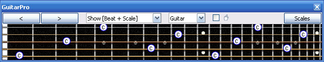 GuitarPro6 C natural octaves