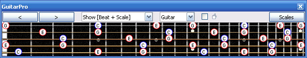 GuitarPro6 C major arpeggio