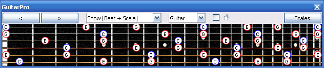 GuitarPro6 C major arpeggio