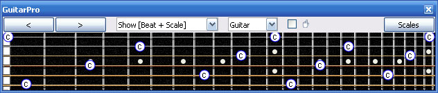 GuitarPro6 C natural octaves