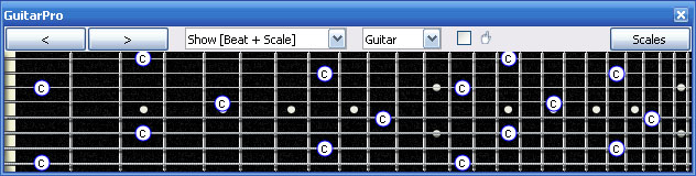 GuitarPro6 C natural octaves