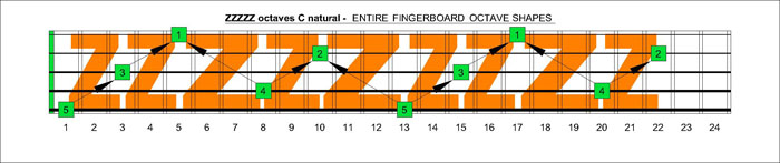 5-string bass CAGED octaves C natural