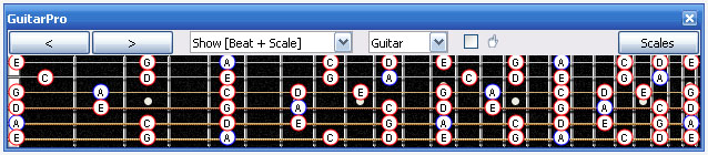 GuitarPro6 fingerboard