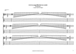 C major scale TAB