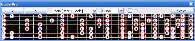 GuitarPro6 C major scale