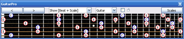 GuitarPro6 C major arpeggio