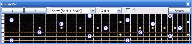 GuitarPro6 C natural octaves