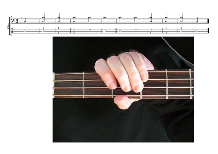 CAGED4BASS C natural octaves TAB pdf