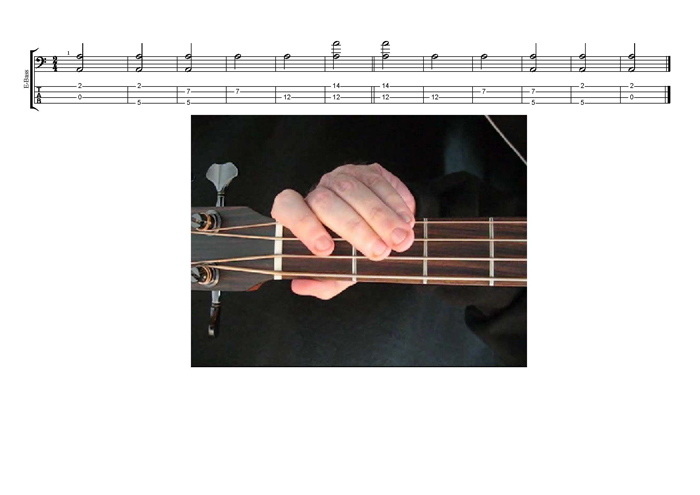 AGEDC4BASS A natural octaves TAB