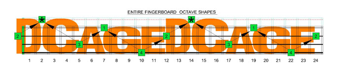 DCAGE4BASS fretboard