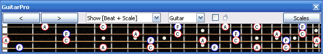 GuitarPro6 F major arpeggio