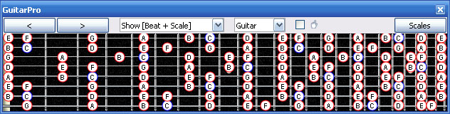 GuitarPro6 C major scale