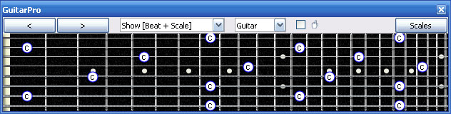 GuitarPro6 C natural octaves