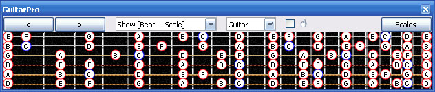 GuitarPro6 C major scale