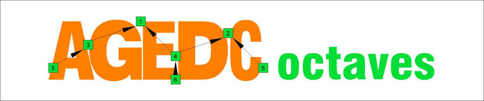 AGEDC octaves drop D logo