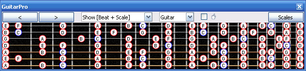 GuitarPro6 C major scale