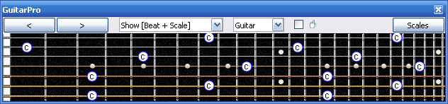 GuitarPro6 C natural octaves