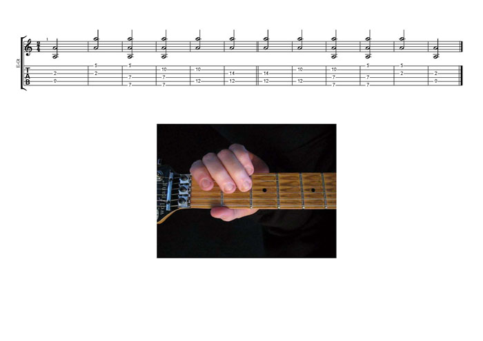 A natural octaves Drop D tuning