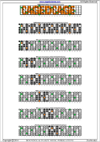 CAGED octaves C octatonic major-minor scale fretboard intervals