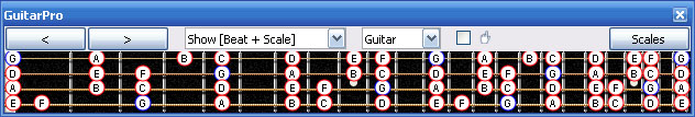 GuitarPro6 G mixolydian mode