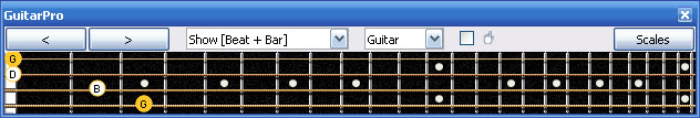 GuitarPro6 G major arpeggio 4G1 box shape