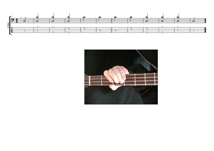 CAGED4BASS C natural octaves TAB pdf