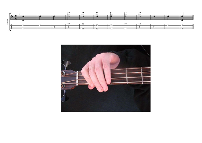 EDCAG4BASS F natural octaves TAB pdf