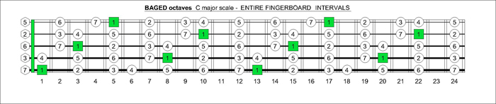 5 String Bass Fingerboard Chart