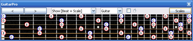 GuitarPro6 C major arpeggio