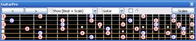 GuitarPro6 C major arpeggio