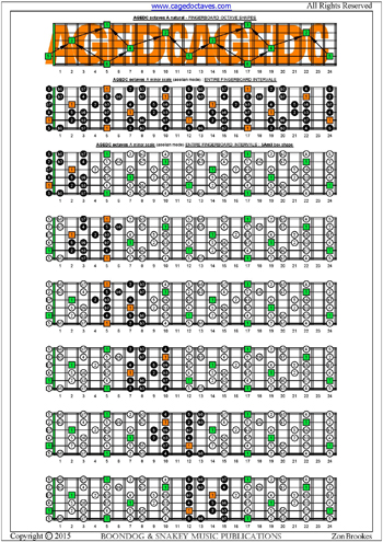 AGEDC octaves C major scale box shapes : entire fretboard intervals