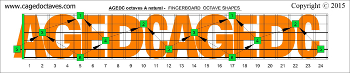 AGEDC octaves fingerboard : A natural octaves