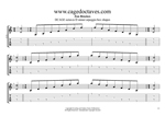 DCAGE octaves D minor arpeggio box shapes TAB pdf