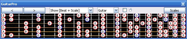 GuitarPro6 G mixolydian mode