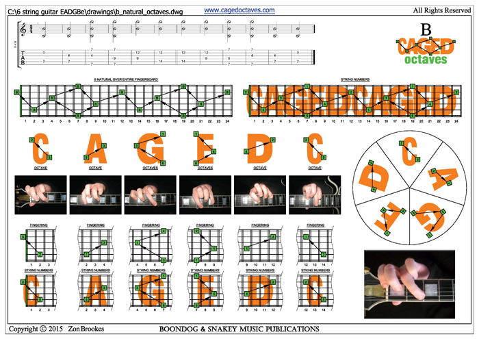 CAGED octaves : B natural