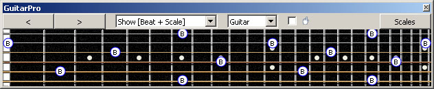 GuitaPro6 B natural octaves