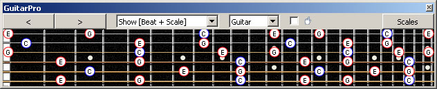 GuitarPro6 C major arpeggio