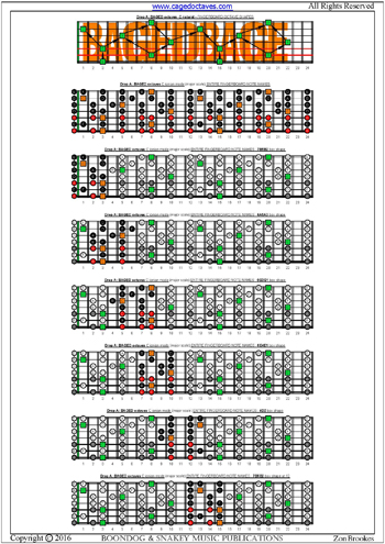 BAGED octaves (Drop A) fingerboard C major scale notes pdf