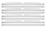 BAF#GED octaves C major arpeggio (3nps) box shapes TAB pdf