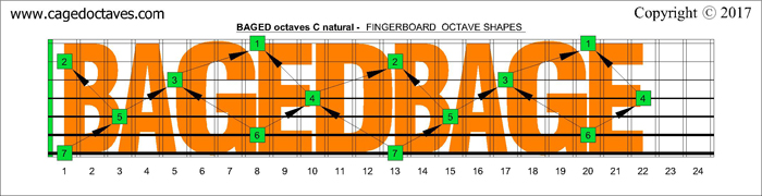BAGED octaves: C natural fretboard