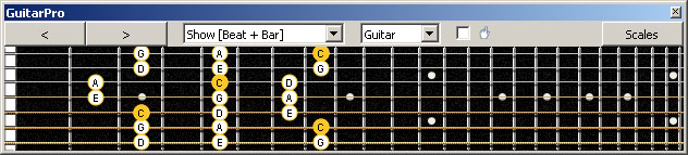 GuitarPro6 5A3:6G3G1 box shape