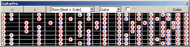 GuitarPro6 C major scale