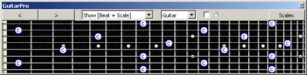 GuitarPro6 (Drop E : 8-string): C natural octaves