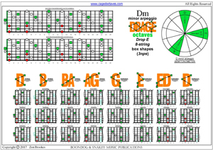 8-string: Drop E - D minor arpeggio (3nps) box shapes pdf