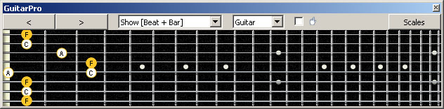 GuitarPro6 (8-string: Drop E) F major arpeggio : 8E6E4E1 box shape pdf