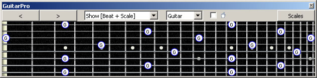 GuitarPro6 G natural octaves